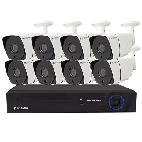 Kamerový set Securia Pro NVR8CHV5-W IP, 5Mpx, 8 kamery, PoE NVR, bílá
