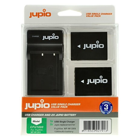 Set Jupio 2x baterie W126 + nabíječka pro Sony
