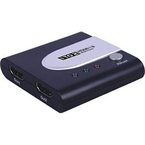 HDMI splitter 2x HDMI 1.3 (použitý) kompatibilní max. rozlišení 1080i a 1080p