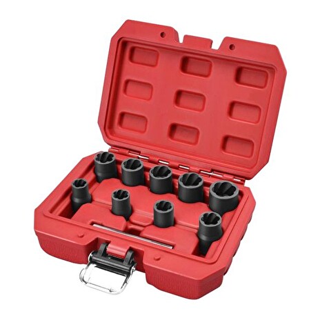 Hlavice na uvolňování šroubů a matic, sada 10ks, 3/8", 10-19mm, CrMo EXTOL-PREMIUM