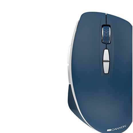 CANYON myš optická bezdrátová MW-21BL, nastavitelné rozlišení 800/1200/1600 dpi, 7 tl, USB reciever, modrá