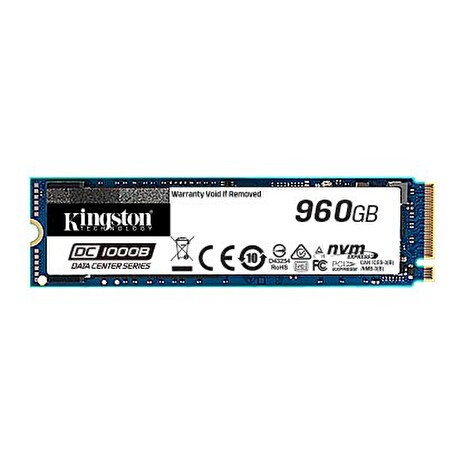 Kingston SSD DC1000B 960GB M.2 PCIe NVMe Gen3 x4 3D TLC (ctení/zápis: 3400/925MBs; 199k/25k IOPS; 0.6 DWPD) - boot drive