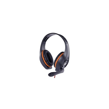GEMBIRD sluchátka s mikrofonem GHS-05-O, gaming, černo-oranžová, 1x 4-pólový 3,5mm jack