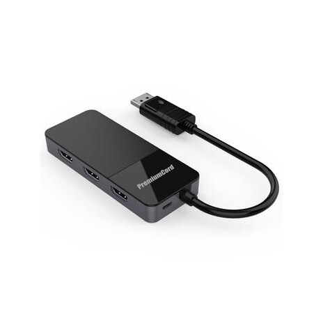 PremiumCord MST adapter DisplayPort 1.4 na 3x HDMI2.0 monitory 4K@60Hz, extended + mirror + duplicate režimy