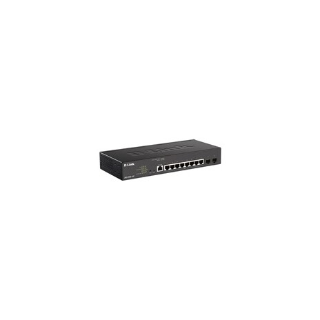 D-Link DGS-2000-10P Managed PoE switch, 8x GbE PoE+, 2x SFP, PoE 65W, fanless