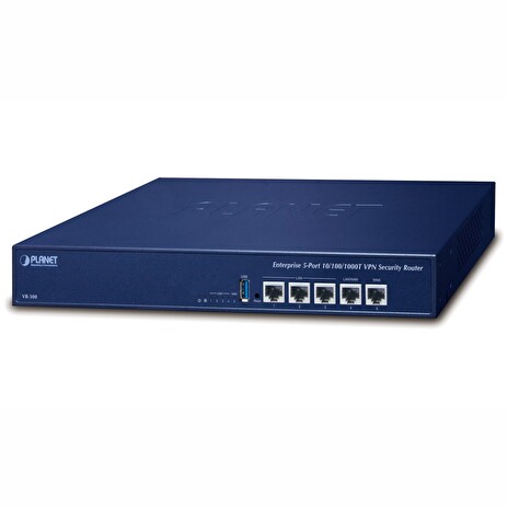 PLANET VR-300 Enterprise router/firewall VPN/VLAN/QoS/HA/AP kontroler, 2xWAN(SD-WAN), 3xLAN