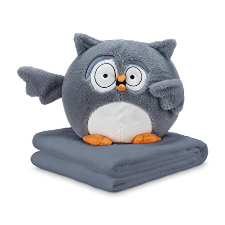 Sovička DORMEO EMOTION OWL SCARED šedá 3v1