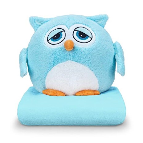 Sovička DORMEO EMOTION OWL SLEEPY/SAD modrá 3v1