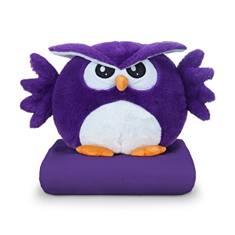 Sovička DORMEO EMOTION OWL ANGRY fialová 3v1