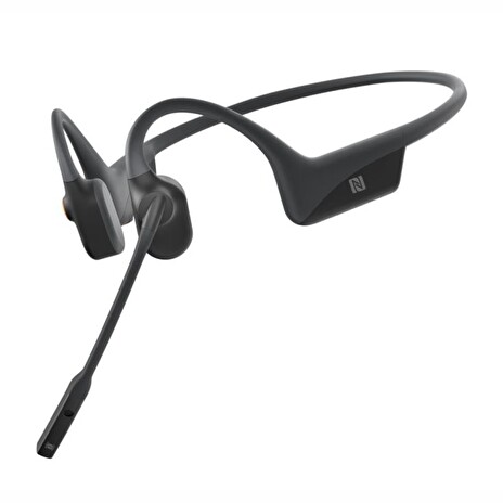 Sluchátka Aftershokz OpenComm před uši s mikrofonem, Bluetooth, šedá
