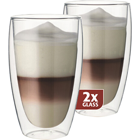 Sklenice Maxxo Cafe Late 2 ks, 380 ml