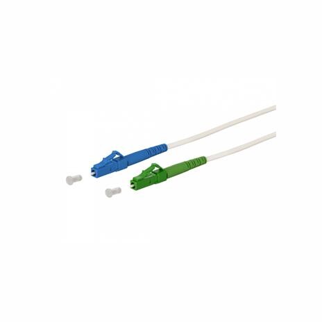 LC/APC - LC/UPC simplex 9/125 SM 3m arm.bílý 3mm B3 LSZH