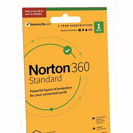 Lenovo PROMO - NORTON 360 STANDARD 10GB +VPN 1 uživatel pro 1 zařízení na 1rok - Karta Attached