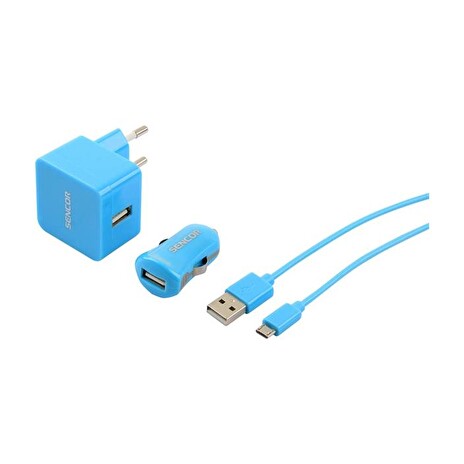 Nabíječka SCO 516-000BK USB KIT 1M/WALL/CAR SENCOR