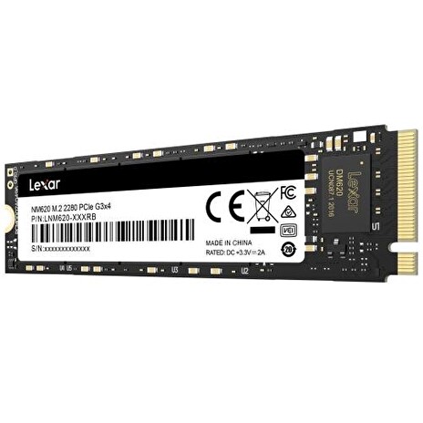 LEXAR NM620 SSD NVMe M.2 1TB PCIe (čtení max. 3500MB/s, zápis max. 3000MB/s)