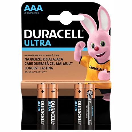 Duracell Ultra alkalická baterie 4 ks (AAA)