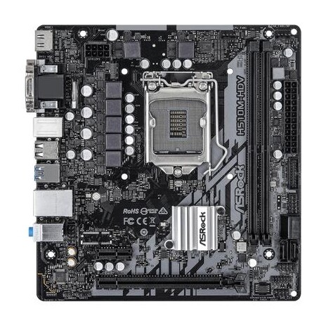 ASROCK H510M-HDV (intel 1200, 2xDDR4 3200MHz, 4xSATA3, VGA+DVI +HDMI, 1xGLAN, mATX)