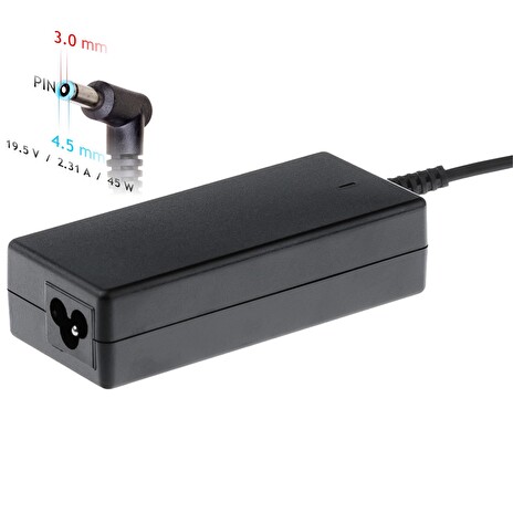 Akyga Notebook power adapter AK-ND-69 19.5V / 2.31A 45W 4.5 x 3.0 mm + pin HP