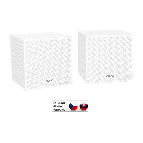 Tenda Nova MW12 (2-pack) WiFi AC2100 Tri-Band Mesh Gigabit system, 6x GLAN/GWAN, SMART CZ aplikace