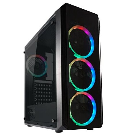 LC-POWER case Gaming 703B Quad-Lux Midi Tower, window, černá