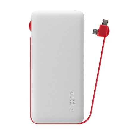 PWB FIXED Zen, microUSB/USB-C, 10 000 mAh, bílá