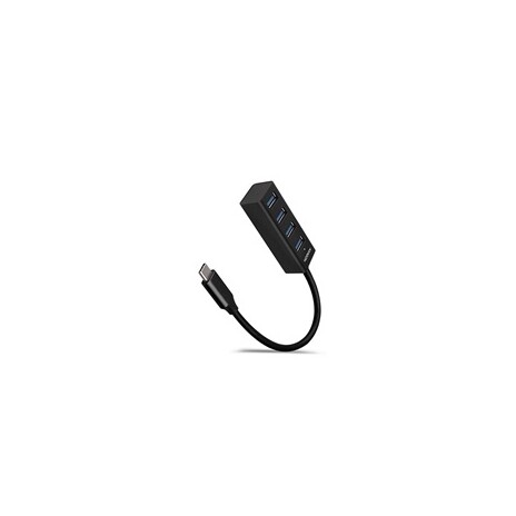 AXAGON HUE-M1C, 4x USB 3.2 Gen 1 MINI hub, kovový, kabel USB-C 20cm
