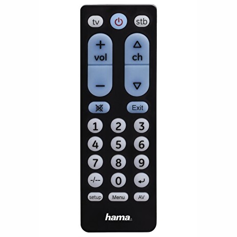 HAMA univerzální předprogramovaný dálkový ovladač Big Zapper, 2v1, kompaktní