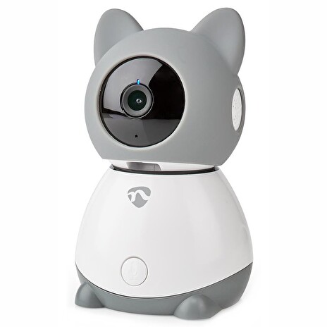 NEDIS IP kamera/ Wi-Fi/ vnitřní/ 1080p/ Micro SD/ Cloud/ snímač pohybu/ náklon/ noční vidění/ Android/ iOS/ šedo-bílá