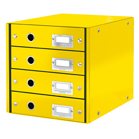 LEITZ Zásuvkový box Click&Store, 4 zásuvky, žlutá