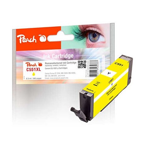 PEACH kompatibilní cartridge Canon CLI-551Y, yellow, 8,5 ml