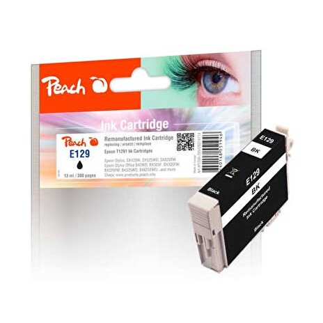 PEACH kompatibilní cartridge Epson T1291, Black, 13 ml