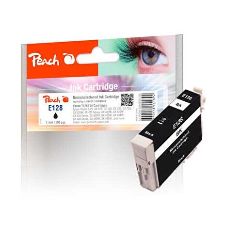 PEACH kompatibilní cartridge Epson T1281, Black, 7,4 ml