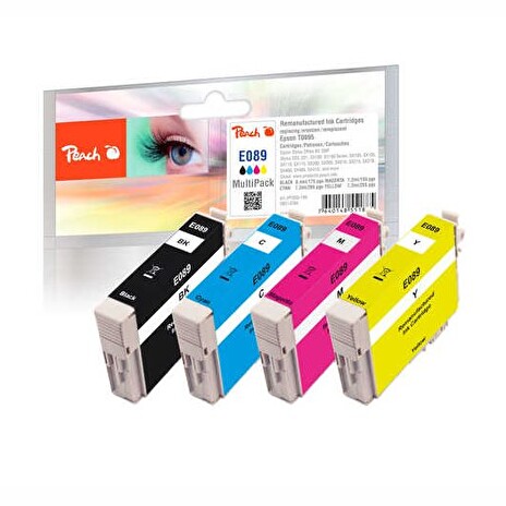 PEACH kompatibilní cartridge Epson T0895 MultiPack 1x Black, Cyan, Magenta, Yellow, 1x8,4 ml, 3x7,2 ml