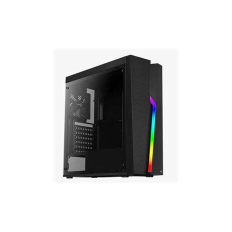 Aerocool skříň MLG Bolt, midATX, RGB LED(13 mode), ventilátor 120mm, bez zdroje - černá