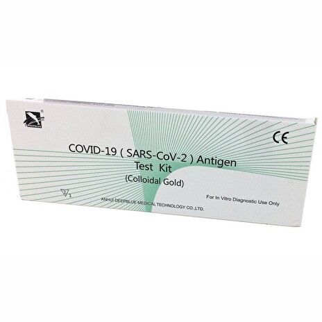 DEEPBLUE 25ks Antigen Testovací Souprava COVID19 (SARS CoV 2) (Colloidní zlato) - test ze slin / výjimka MZČR