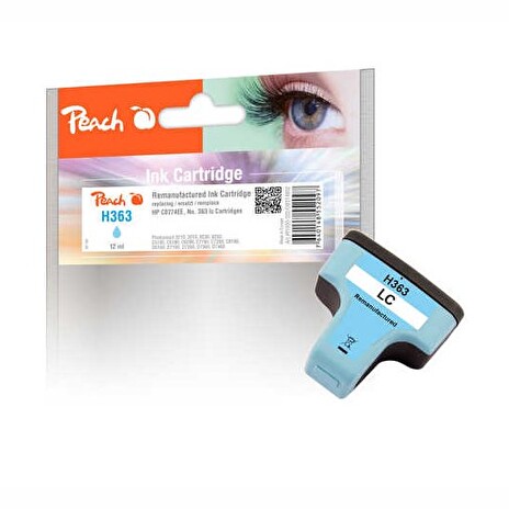 PEACH kompatibilní cartridge HP C8774EE No.363, Cyan light, 12 ml