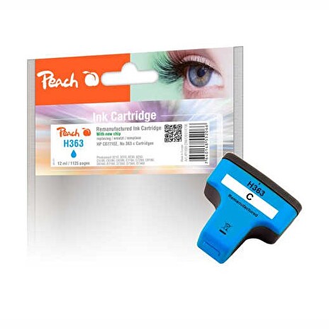PEACH kompatibilní cartridge HP C8771EE No.363, Cyan, 12 ml