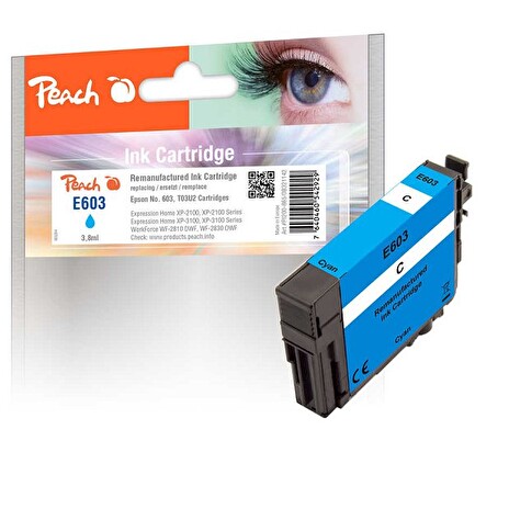 PEACH kompatibilní cartridge Epson No 603, cyan, 3,8 ml