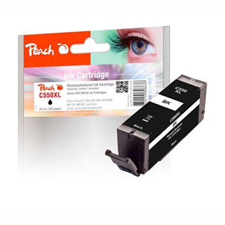 PEACH kompatibilní cartridge Canon PGI-550XL, black, 22 ml