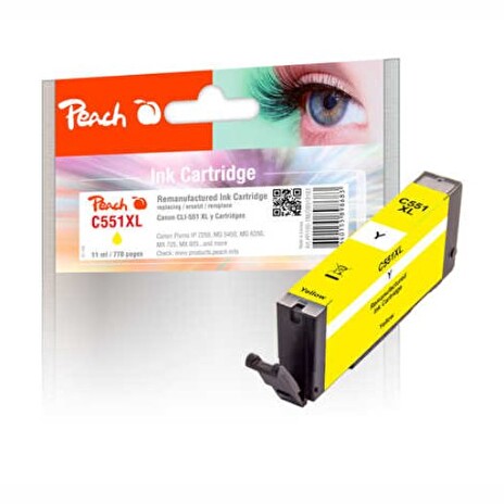 PEACH kompatibilní cartridge Canon CLI-551XL, yellow, 11 ml