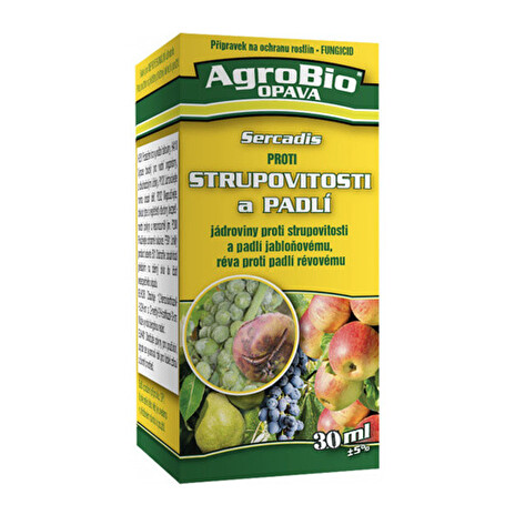 Přípravek proti strupovitosti a padlí AgroBio Sercadis 30ml