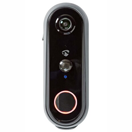 NEDIS Wi-Fi chytrý dveřní videotelefon/ 1920x1080/ 2Mpx/ IP54/ snímač pohybu/ Cloud/MicroSD/ noční vidění/ šedý