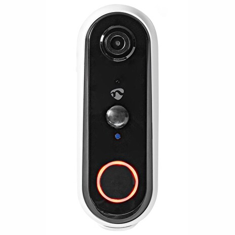 NEDIS Wi-Fi chytrý dveřní videotelefon/ 1280x720/ 1Mpx/ IP54/ snímač pohybu/ Cloud/MicroSD/ noční vidění/ bílý