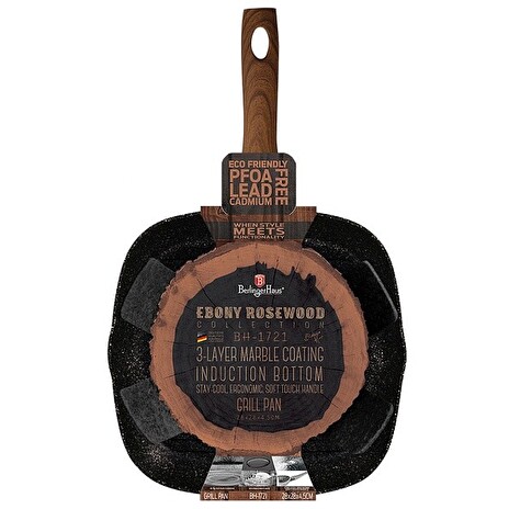 Pánev Berlingerhaus grilovací s mramorovým povrchem 28 cm, EBONY Line Rosewood