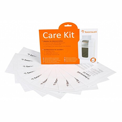 Olej Bonsaii Care kit olejový papír pro údržbu skartovacích strojů, 10ks