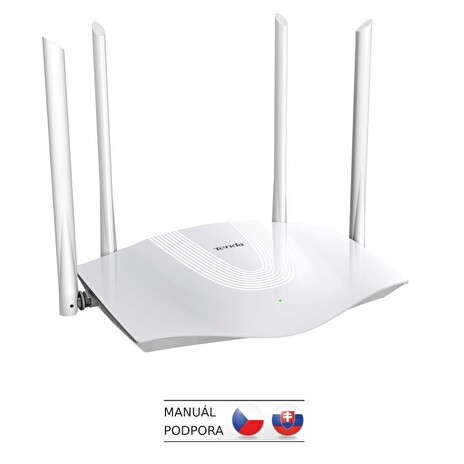 Tenda TX3 AX1800 WiFi6 Router, 1x GWAN, 3x GLAN, IPv6, 4x 6dBi, WPA3, Alexa, CZ App, Bonding