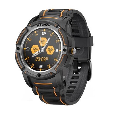 Chytré hodinky Hammer Watch oranžovo-černé