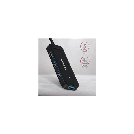 AXAGON HUE-L1A, 4x USB 3.2 Gen 1 TRAVEL hub, kabel USB-A 20cm
