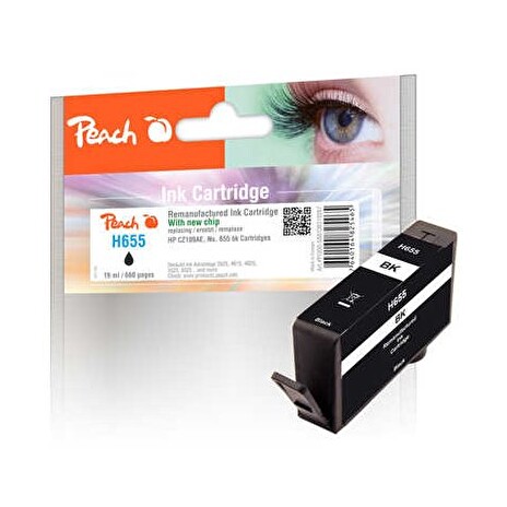 PEACH kompatibilní cartridge HP CZ109AE, No 655, černá, 19 ml