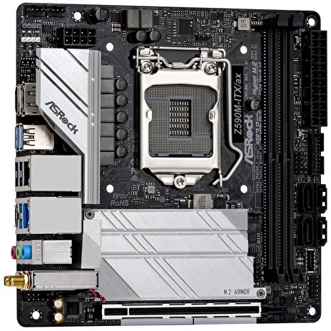 ASRock Z590M-ITX/AX / LGA1200 / Intel Z590 / 2x DDR4 / 2x M.2 / HDMI / DP / USB-C / WiFi / Mini-IT